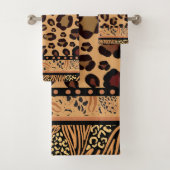 エキゾチック動物ヒョウアニマルプリント バスタオルセット (インサイチュ)