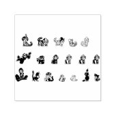 エキゾチック動物ヒョウ猿 セルフインキングスタンプ (デザイン)