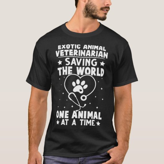 エキゾチック動物獣医救様世界動物 Tシャツ (正面)