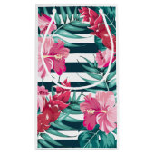 エキゾチック夏のフローラ ストライプの スモールペーパーバッグ (裏面)