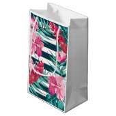 エキゾチック夏のフローラ ストライプの スモールペーパーバッグ (裏面アングル)