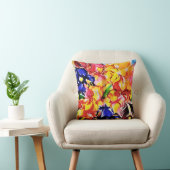 エキゾチック夏の抽象芸術開花花 クッション (椅子)