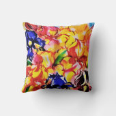 エキゾチック夏の抽象芸術開花花 クッション (裏面)