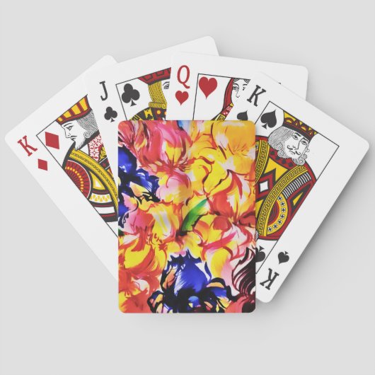 エキゾチック夏の抽象芸術開花花 トランプ (裏面)