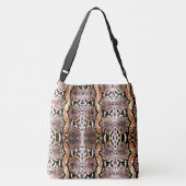 エキゾチック天然酸洗浄ボアコンストリクタースネークスキン クロスボディバッグ (裏面)