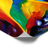 エキゾチック女子ランニング抽象芸術アートポスター ポスター (角)