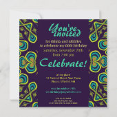 エキゾチック女神ファヴル40パーティの招待状 招待状 (裏面)