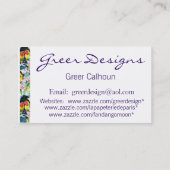 エキゾチック孔雀の名刺 名刺 (裏面)