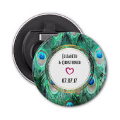 エキゾチック孔雀フェザー結婚式の引き出物 栓抜き (正面)