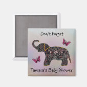 エキゾチック宝石ゾウ日付磁石を保存 マグネット (正面/裏面)