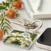 エキゾチック島プルメリアキーチェーン キーホルダー (正面右)