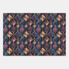 エキゾチック幾何学デコページ装飾紙 ラッピングペーパーシート