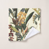 エキゾチック抽象芸術ジャングルイラストレーション。 バスタオルセット (ウォッシュタオル)