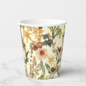 エキゾチック抽象芸術ジャングルイラストレーション。 紙コップ (正面)