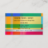 エキゾチック旅行代理店フォトビジネスカード 名刺 (裏面)