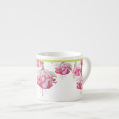 エキゾチック明るい赤紫色オンアンエスプレッソマグ エスプレッソカップ (正面右)