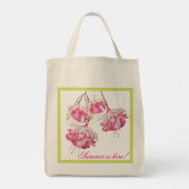 エキゾチック明るい赤紫色オンザスーパーマーケットトート トートバッグ (裏面)