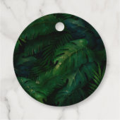 エキゾチック暗緑色葉熱帯結婚 フェイバータグ (裏面)