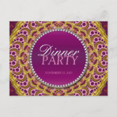 エキゾチック東ディナーパーティー招待状はがき インビテーションポストカード (正面)