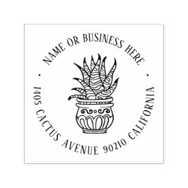 エキゾチック植物ガーデン名前をカスタムする差出人住所 セルフインキングスタンプ