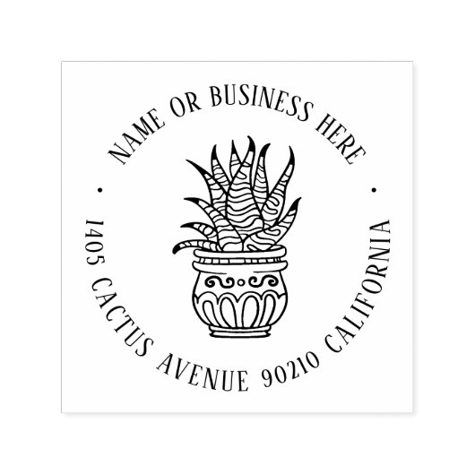 エキゾチック植物ガーデン名前をカスタムする差出人住所 セルフインキングスタンプ (デザイン)