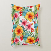 エキゾチック水カラーハワイアンフローラ アクセントクッション (正面(垂直))