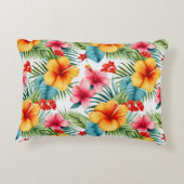エキゾチック水カラーハワイアンフローラ アクセントクッション (裏面)