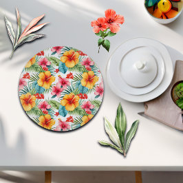 エキゾチック水カラーハワイアンフローラ カッティングボード