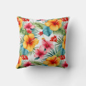 エキゾチック水カラーハワイアンフローラ クッション (裏面)