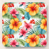 エキゾチック水カラーハワイアンフローラ コースター (正面)