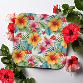 エキゾチック水カラーハワイアンフローラ ペーパープレート