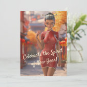 エキゾチック漫画祝ガール中国のズ新年 シーズンカード (スタンド正面)