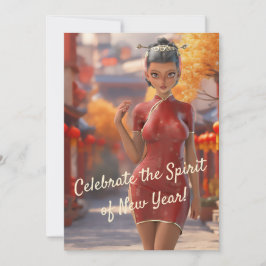 エキゾチック漫画祝ガール中国のズ新年 シーズンカード