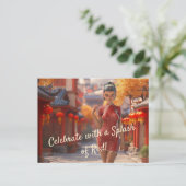 エキゾチック漫画祝ガール中国のズ新年 ポストカード (スタンド正面)