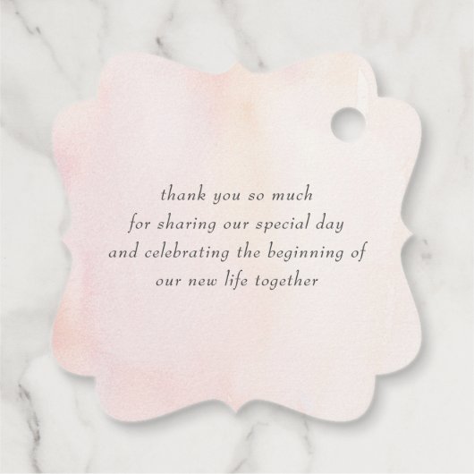 エキゾチック熱帯の花結婚の感謝 フェイバータグ (裏面)