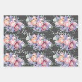 エキゾチック熱帯キングプロテアウォーターカラーフラワーラ ラッピングペーパーシート (正面3)