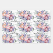 エキゾチック熱帯キングプロテアウォーターカラーフラワーラ ラッピングペーパーシート (正面3)