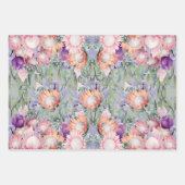 エキゾチック熱帯キングプロテアウォーターカラーフラワー ラッピングペーパーシート (正面2)