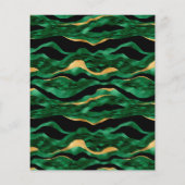 エキゾチック熱帯グリーンと金ゴールド卒業パーティー チラシ (裏面)