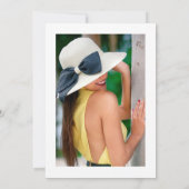 エキゾチック熱帯グリーンと金ゴールド卒業パーティー 招待状 (裏面)