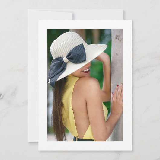 エキゾチック熱帯グリーンと金ゴールド卒業パーティー 招待状 (裏面)