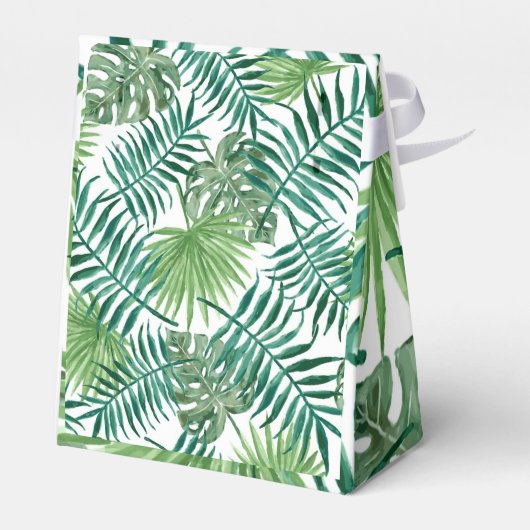 エキゾチック熱帯グリーンビーチ行先結婚式 フェイバーボックス (裏面サイド)