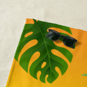 エキゾチック熱帯🏝ハミングバードデザイン ビーチタオル (インサイチュ)