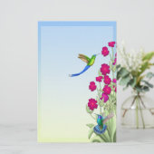 エキゾチック熱帯ハミングバード定置型 便箋 (スタンド正面)
