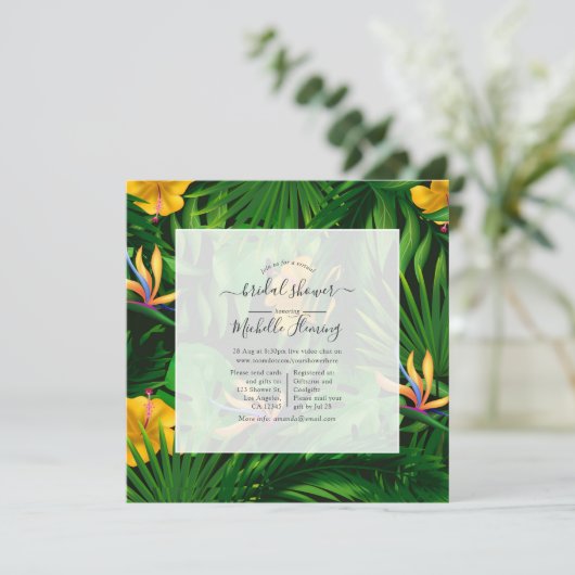 エキゾチック熱帯バーチャルシャワー招待状 招待状 (スタンド正面)