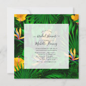 エキゾチック熱帯バーチャルシャワー招待状 招待状 (正面)