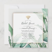 エキゾチック熱帯バーチャルシャワー招待状 招待状 (正面)