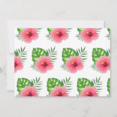 エキゾチック熱帯ビーチ結婚写真 セーブザデート (裏面)