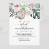 エキゾチック熱帯ビーチ結婚式インフォメーションゲスト エンクロージャーカード (正面)