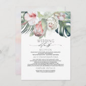 エキゾチック熱帯ビーチ結婚式インフォメーションゲスト エンクロージャーカード (正面/裏面)